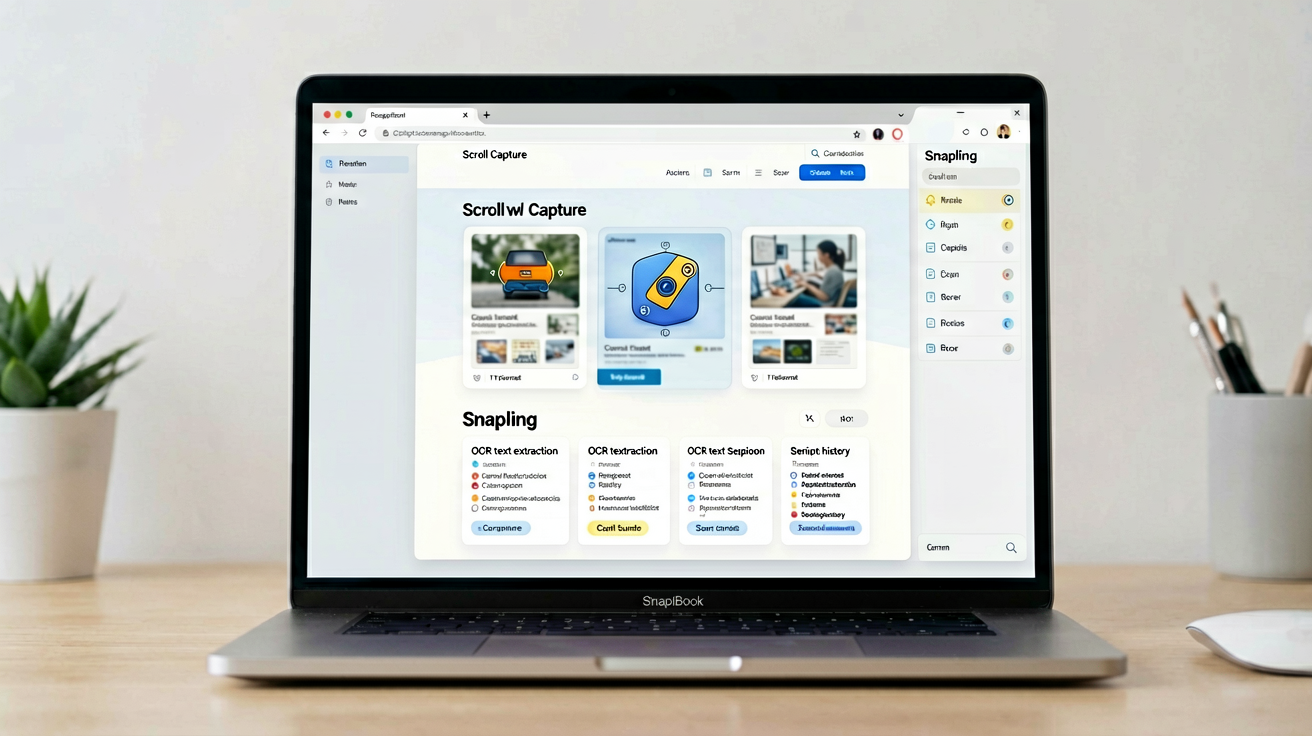 Snapling scrolling screenshot capture interface on Mac