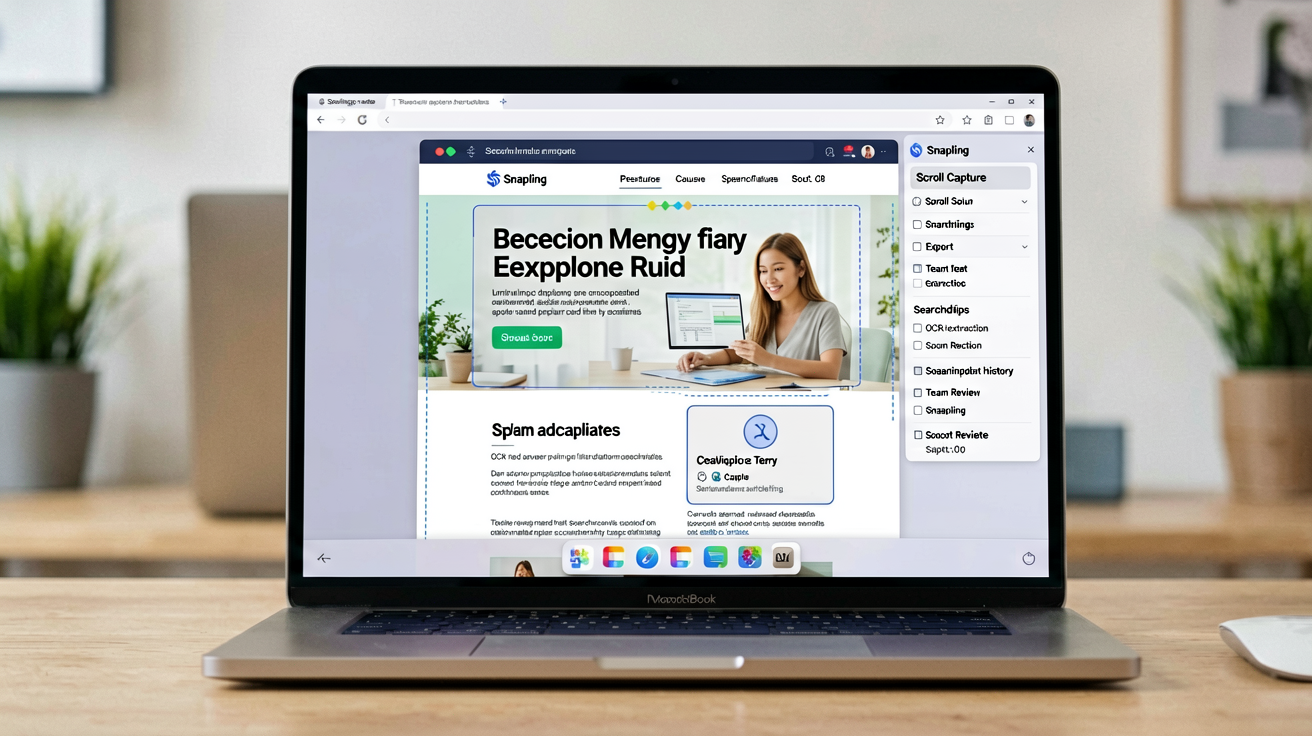 Snapling scrolling screenshot capture interface on Mac